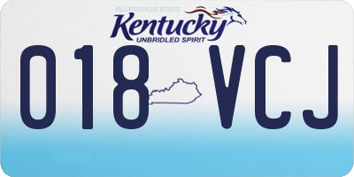 KY license plate 018VCJ