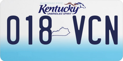 KY license plate 018VCN