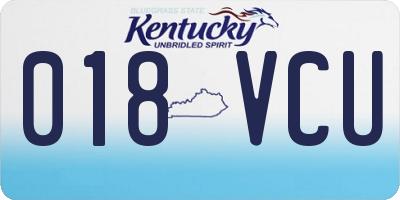 KY license plate 018VCU