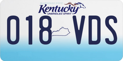 KY license plate 018VDS