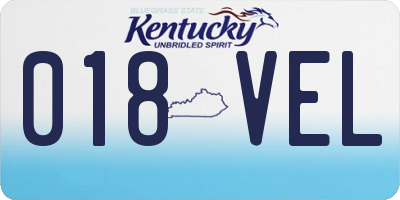 KY license plate 018VEL