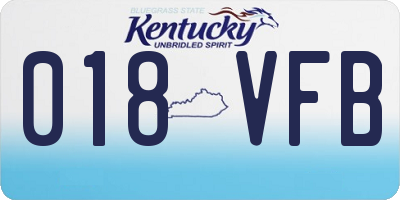 KY license plate 018VFB