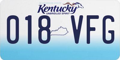 KY license plate 018VFG