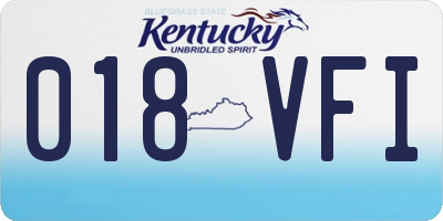 KY license plate 018VFI