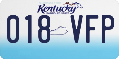 KY license plate 018VFP