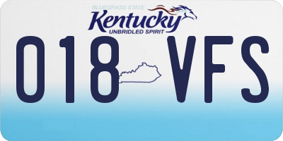 KY license plate 018VFS