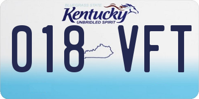 KY license plate 018VFT