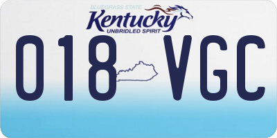 KY license plate 018VGC