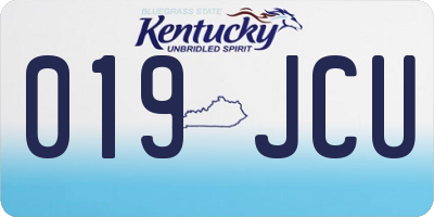 KY license plate 019JCU