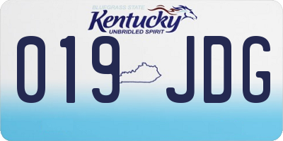 KY license plate 019JDG