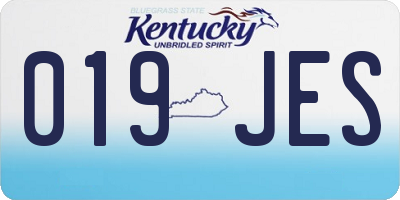 KY license plate 019JES