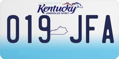 KY license plate 019JFA
