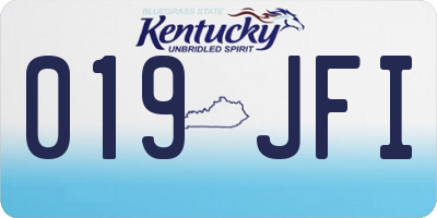 KY license plate 019JFI