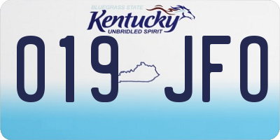 KY license plate 019JFO