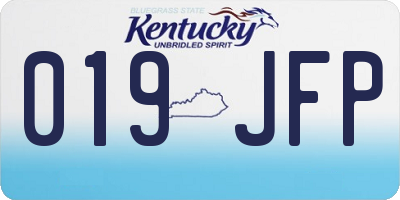 KY license plate 019JFP