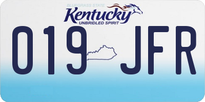 KY license plate 019JFR