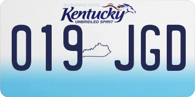 KY license plate 019JGD