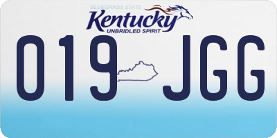 KY license plate 019JGG