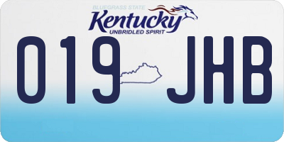 KY license plate 019JHB