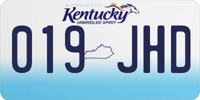 KY license plate 019JHD