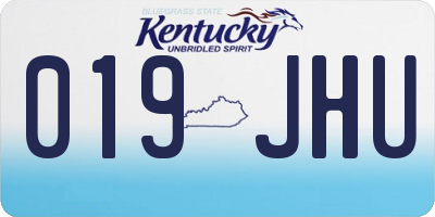 KY license plate 019JHU