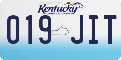 KY license plate 019JIT
