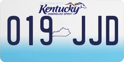 KY license plate 019JJD