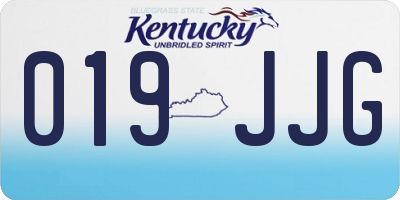 KY license plate 019JJG