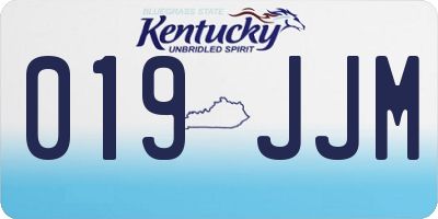 KY license plate 019JJM