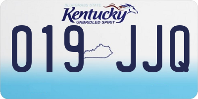 KY license plate 019JJQ