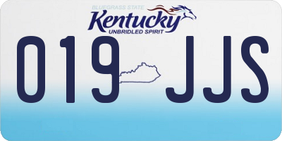 KY license plate 019JJS