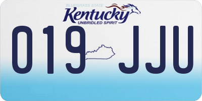 KY license plate 019JJU