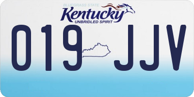 KY license plate 019JJV