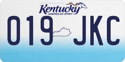 KY license plate 019JKC