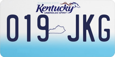 KY license plate 019JKG