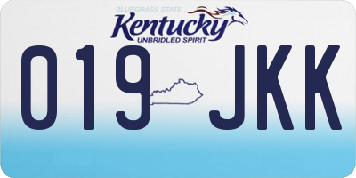 KY license plate 019JKK