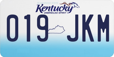 KY license plate 019JKM