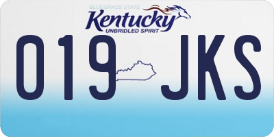 KY license plate 019JKS