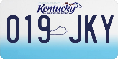KY license plate 019JKY