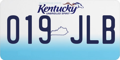 KY license plate 019JLB