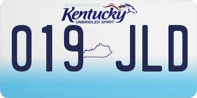 KY license plate 019JLD