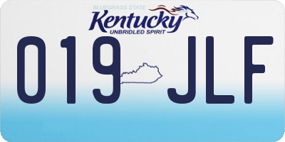 KY license plate 019JLF
