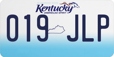 KY license plate 019JLP