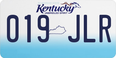 KY license plate 019JLR