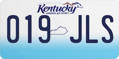 KY license plate 019JLS
