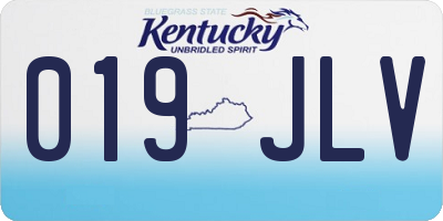 KY license plate 019JLV