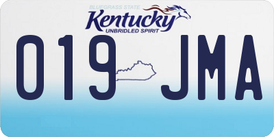 KY license plate 019JMA