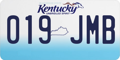 KY license plate 019JMB