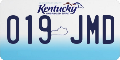 KY license plate 019JMD