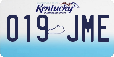 KY license plate 019JME
